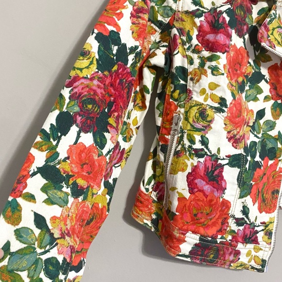 NEW Anthropologie Pilcro Floral Printed Moto Jacket Small - Picture 5 of 16